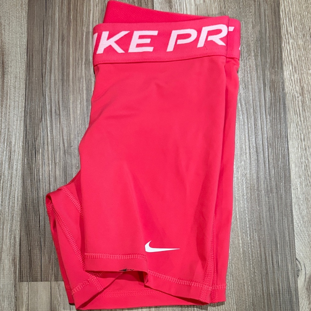 Nike Pro Bright Red Athletic Shorts - Picture 3 of 4